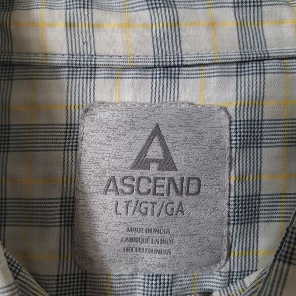 Ascend  Shirt XL Mens  - 2 Lot Bundle - Red Gray  White Tech Plaid Check - Picture 4 of 15